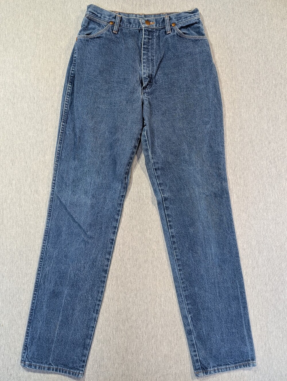 Wrangler High Rise Jeans Women's 11/12 X 34 Blue Denim Western
